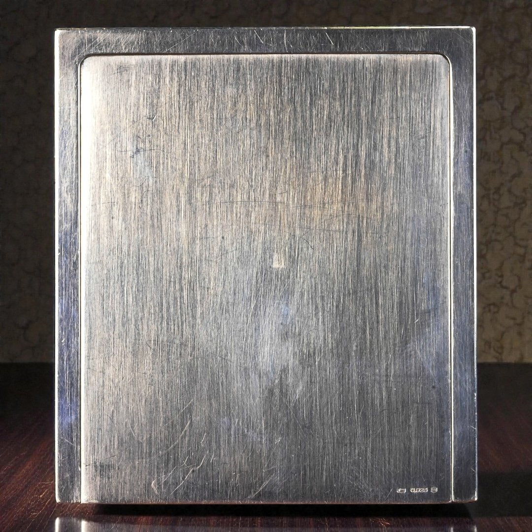 Bvlgari - Sterling Silver Table Clock - Italy, 1990s-photo-2